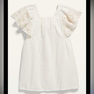 Old Navy Cream Lace Sleeve Blouse